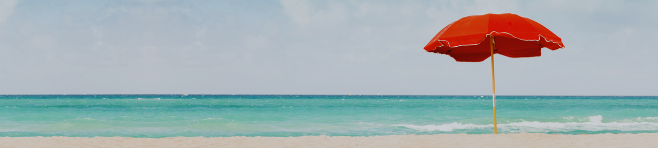 Beach Umbrella in Front of Ocean