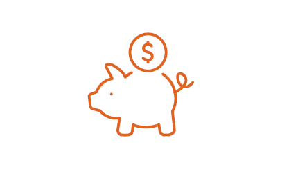 Coin Going Into Piggy Bank