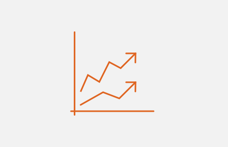 Ascending Double Line Graph with Arrows