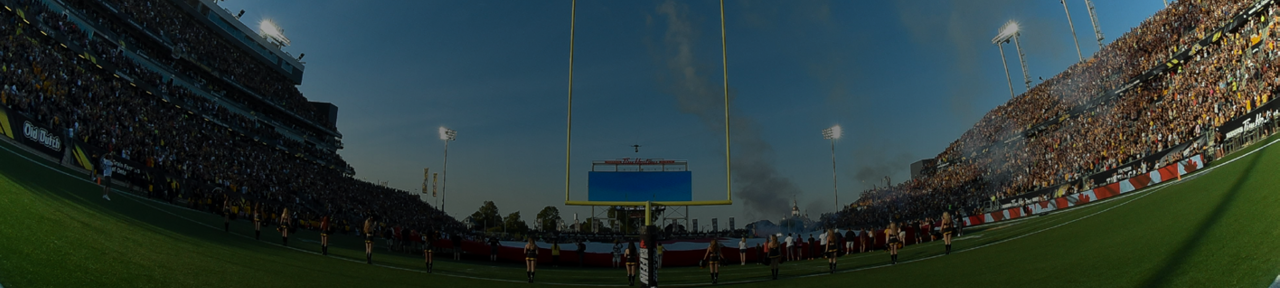 Football Field with Cheerleaders
