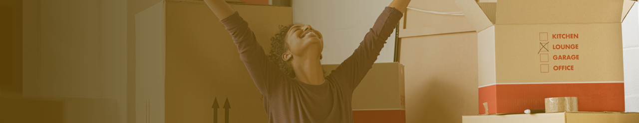 Woman Celebrating Her Mortgage While Moving