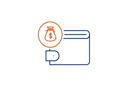 Wallet with Bag of Money
