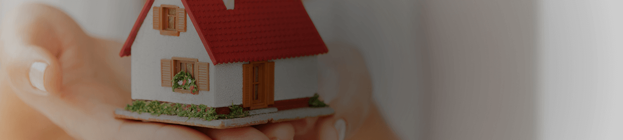 Person Holding Small Model House with Red Roof