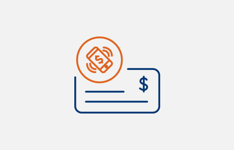 Dollar Sign Alert on Mobile Phone and Cheque