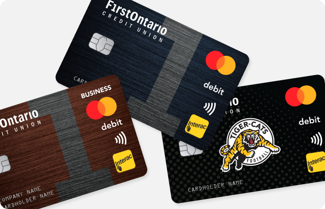 Personal, Business, and Ticat FirstOntario Debit Mastercard