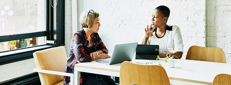 Woman meeting with lawyer to discuss will options