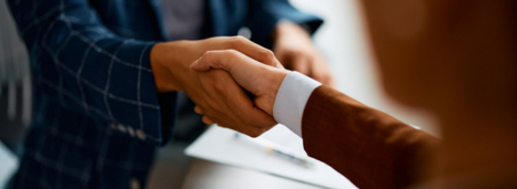 Two people shaking hands