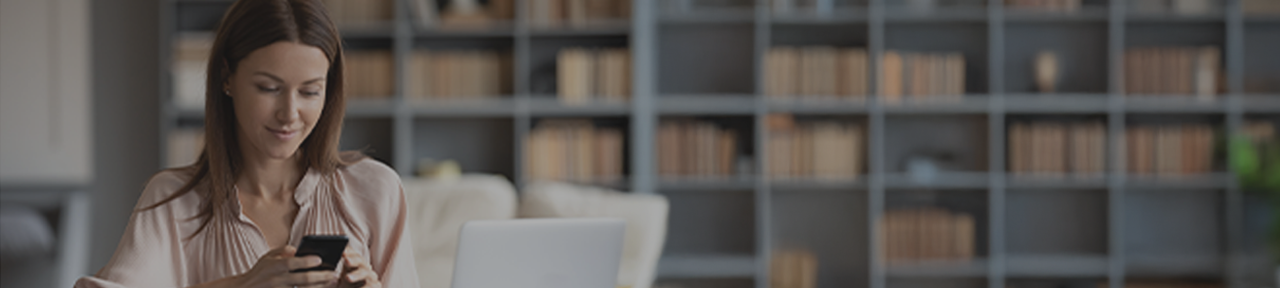 Woman looking at her phone