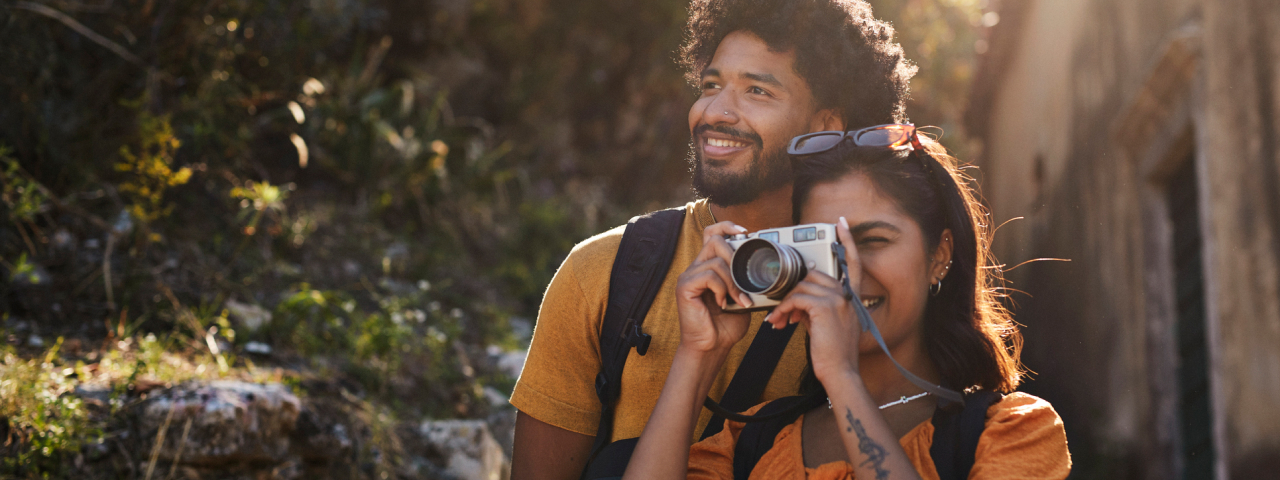 Couple Taking Picture on a Hike