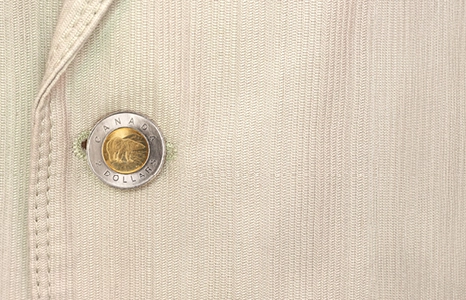 Corduroy jacket with a Toonie button 