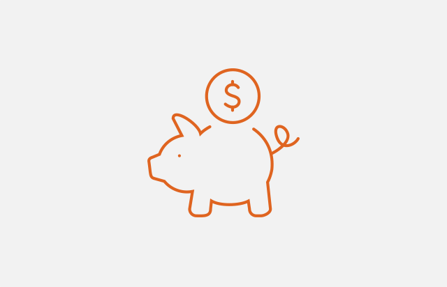 Coin Going into Piggy Bank