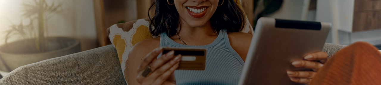 Person Using Tablet for Online Banking