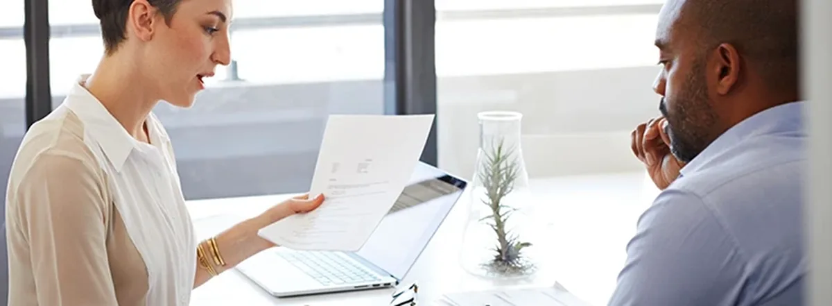 Man and woman discussing the benefits of a power of attorney